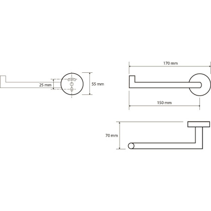 Держатель для туалетной бумаги - левый Держатель для туалетной бумаги - левый