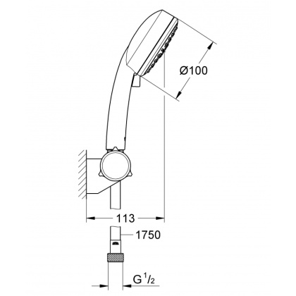 Душевой гарнитур Grohe Tempesta New Cosmopolitan 27584002 хром Душевой гарнитур Grohe Tempesta New Cosmopolitan 27584002 хром