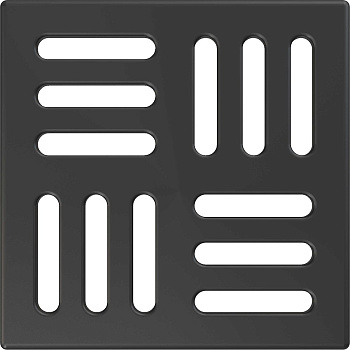 Pешетка 102×102 мм, нержавеющая сталь, черный-мат