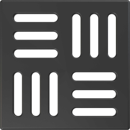 Pешетка 102×102 мм, нержавеющая сталь, черный-мат