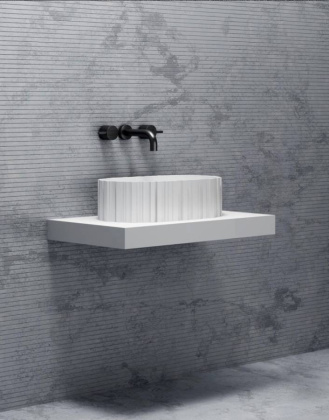 Раковина накладная ABBER Stein AS2655 белая матовая Раковина накладная ABBER Stein AS2655 белая матовая