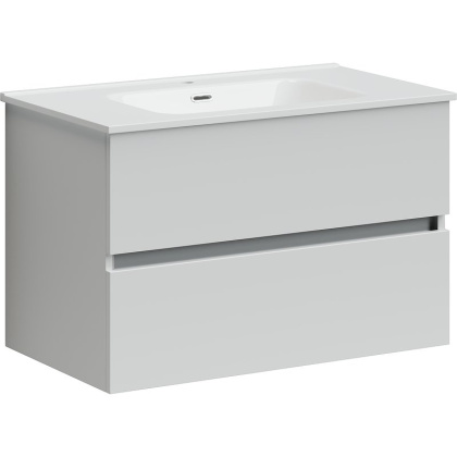 Тумба подвесная SANCOS Urban 790х450х550, c двумя ящиками оснащенными доводчиками, белый глянец , арт. UR80W Тумба подвесная SANCOS Urban 790х450х550, c двумя ящиками оснащенными доводчиками, белый глянец , арт. UR80W