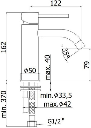 Смеситель для раковины Paffoni Light LIG071HG