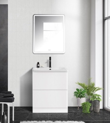 Тумба с раковиной напольная BelBagno ALBANO 70 Bianco Lucido, раковина белая
