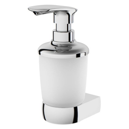 Стеклянный диспенсер для жидкого мыла Sensation с настенным держателем, 8х18,5х12,3 см, хром, A3036900