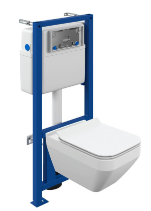 Унитаз с инсталляцией Cersanit Crea Square Co Dpl Eo Slim 63997