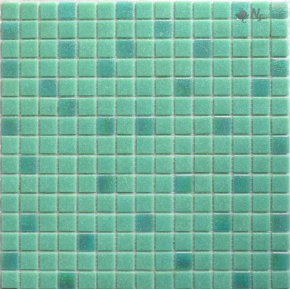 Мозаика MIX24 стекло зеленый (сетка) (20*20*4) 327*327
