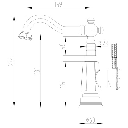 Смеситель  Lemark Jasmine LM6604B для кухни/раковины Смеситель  Lemark Jasmine LM6604B для кухни/раковины