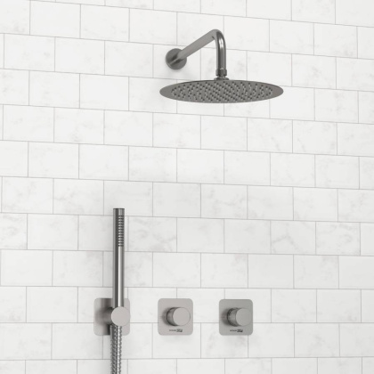 A6451.296.097.121.275.100.276  Встраиваемый комплект для душа с верхней душевой насадкой и лейкой