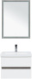 Мебель для ванной Aquanet Беркли 60 белый/дуб рошелье (зеркало дуб рошелье)