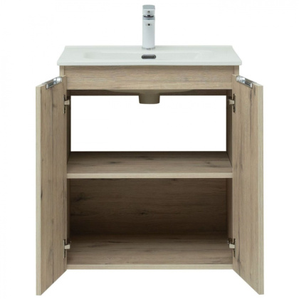 Тумба под раковину Aquanet Алвита New 60 2 дверцы, дуб веллингтон белый Тумба под раковину Aquanet Алвита New 60 2 дверцы, дуб веллингтон белый