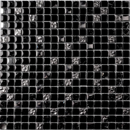 Мозаика стеклянная с камнем Dallas (чип 8*15*15) 300*300(11шт.-0.99м2), м2