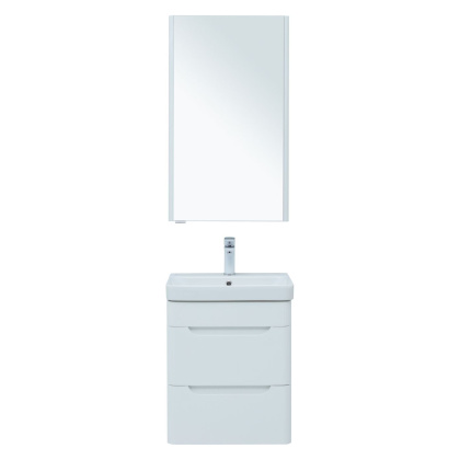 Мебель для ванной Aquanet София 50 белый глянец (2 ящика) Мебель для ванной Aquanet София 50 белый глянец (2 ящика)