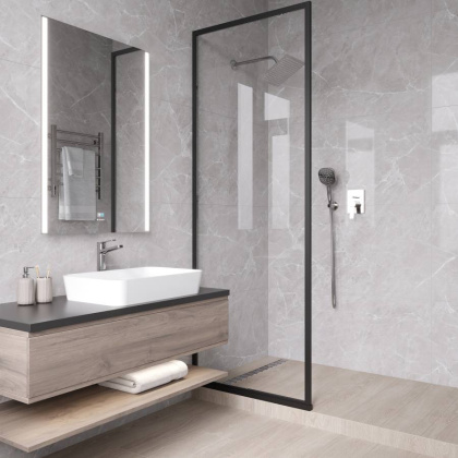Mramor Chic Silver Керамогранит серый 60х120 Полированный