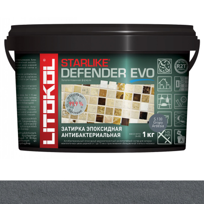 Затирка эпоксидная STARLIKE DEFENDER EVO, S.130 GRIGIO ARDESIA 1кг Затирка эпоксидная STARLIKE DEFENDER EVO, S.130 GRIGIO ARDESIA 1кг