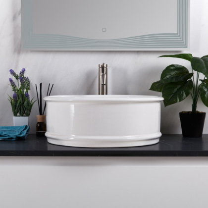 Раковина накладная керамическая круглая BB1383