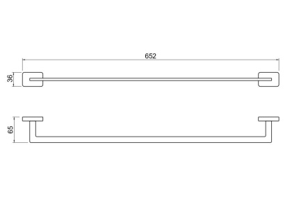 Полотенцедержатель 600 мм AQUATEK AQ4314CR ЛИБРА