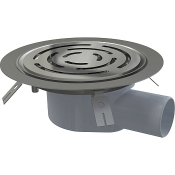 Сливной трап 150 мм с фланцем из нержавеющей стали для винила