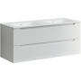Тумба подвесная SANCOS Norma 2.0 1190х450х500, c двумя ящиками оснащенными доводчиками, белый глянец , арт. NR2.120-2W