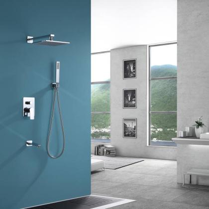 Душевая система ABBER Weiss Insel AF8017 скрытого монтажа с изливом, хром Душевая система ABBER Weiss Insel AF8017 скрытого монтажа с изливом, хром