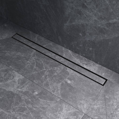 W01SC-U11-090-04BM MasterFlow Трап для душа линейный универс затвор Tile 90см цвет черн мат W01SC-U11-090-04BM MasterFlow Трап для душа линейный универс затвор Tile 90см цвет черн мат