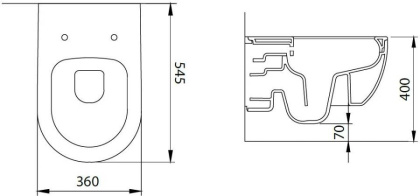 Чаша подвесного унитаза Allen Brau Priority 4.31001.AN антрацит Чаша подвесного унитаза Allen Brau Priority 4.31001.AN антрацит