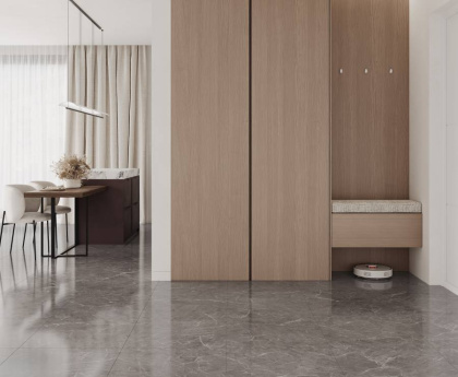 Mramor Chic Grey Керамогранит темно-серый 60х60 Полированный