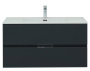 Мебель для ванной Aquanet Алвита New 100 2 ящика, антрацит Мебель для ванной Aquanet Алвита New 100 2 ящика, антрацит