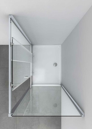 Душевой уголок Alpha VSR-3AL9012CL, 1200*900, хром, стекло прозрачное