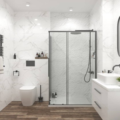 Плитка Statuario White W M 25x75 NR Glossy 1 Плитка Statuario White W M 25x75 NR Glossy 1