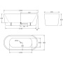 Акриловая ванна без перелива BELBAGNO BB71-1800-W0, 1800x800x600 Акриловая ванна без перелива BELBAGNO BB71-1800-W0, 1800x800x600