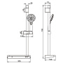 Душевой гарнитур Rose R109, хром