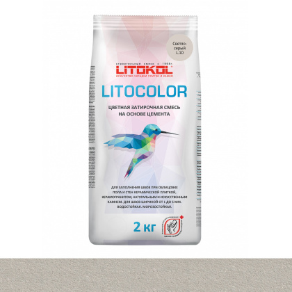 Затирка цементная LITOCOLOR L.10 светло-серый Затирка цементная LITOCOLOR L.10 светло-серый