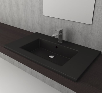 Раковина Bocchi Milano 1105-004-0126 черная матовая Раковина Bocchi Milano 1105-004-0126 черная матовая