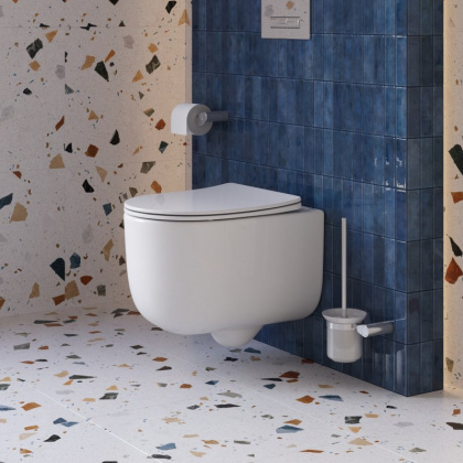 Унитаз подвесной безободковый с сиденьем и смывом TORNADO BelBagno SOFT-TOR Унитаз подвесной безободковый с сиденьем и смывом TORNADO BelBagno SOFT-TOR