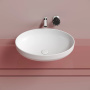 Умывальник чаша накладная овальная (цвет Белый Матовый) Element 502*363*145мм
