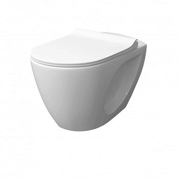 Унитаз консольный керам. LAPARET Bianca с сиденьем микролифт белый с1 Унитаз консольный керам. LAPARET Bianca с сиденьем микролифт белый с1