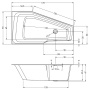 Акриловая ванна Riho Rething Space 170x90 L Акриловая ванна Riho Rething Space 170x90 L