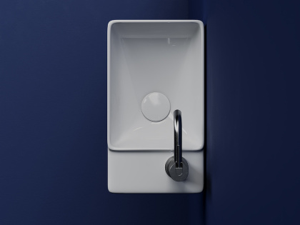 Умывальник подвесной прямоугольный (чаша слева, отверстие под смеситель справа) Element 395*220*125мм