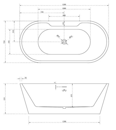 Акриловая ванна Abber 150х70 AB9299-1.5 Акриловая ванна Abber 150х70 AB9299-1.5