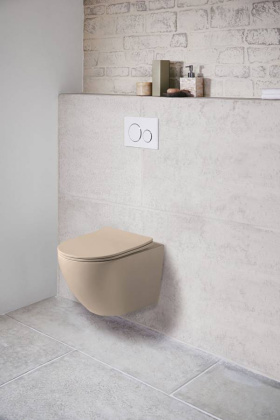 Унитаз подвесной Globo VT1-14SMC безободковый, цвет капучино мат., ультратонкое сиденье soft-close Унитаз подвесной Globo VT1-14SMC безободковый, цвет капучино мат., ультратонкое сиденье soft-close