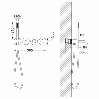 Смеситель встроенный для ванны с душем Timo Saona 2314/16YSM белый матовый Смеситель встроенный для ванны с душем Timo Saona 2314/16YSM белый матовый
