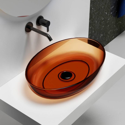 Раковина накладная прозрачная ABBER Kristall AT2801Opal Раковина накладная прозрачная ABBER Kristall AT2801Opal