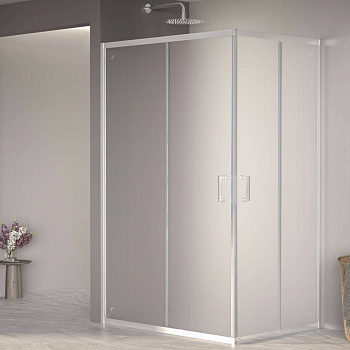 Душевой уголок  80*100*195 RGW PA-040 Прямоуг./Хром/Матовое/6 мм (Easy)