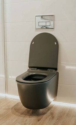 Унитаз подвесной безободковый Creto Logan L1 1001-003-L1GMAT с крышкой-сиденьем микролифт, матовый серый Унитаз подвесной безободковый Creto Logan L1 1001-003-L1GMAT с крышкой-сиденьем микролифт, матовый серый