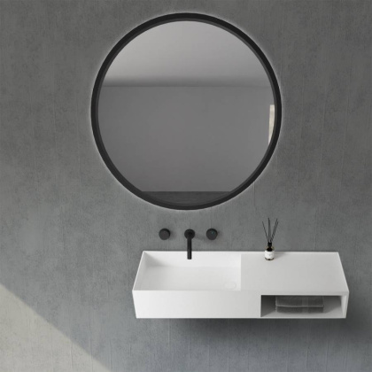 Тумба с раковиной ABBER Stein AS2649-1.2 подвесная, белая матовая Тумба с раковиной ABBER Stein AS2649-1.2 подвесная, белая матовая