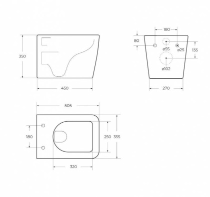 VENETO Сиденье, дюропласт, soft close, металлическое крепление BB132SC VENETO Сиденье, дюропласт, soft close, металлическое крепление BB132SC
