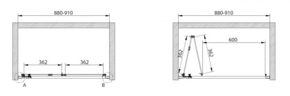 ECO-O-BS-90-C-Cr Душевая дверь