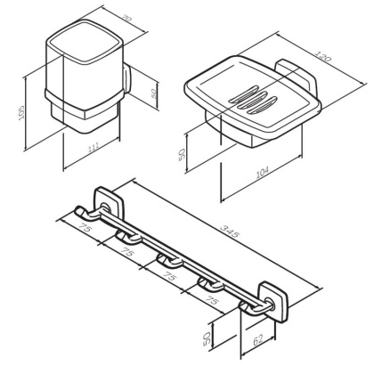 Набор аксессуаров для зоны красоты AK90B1603W