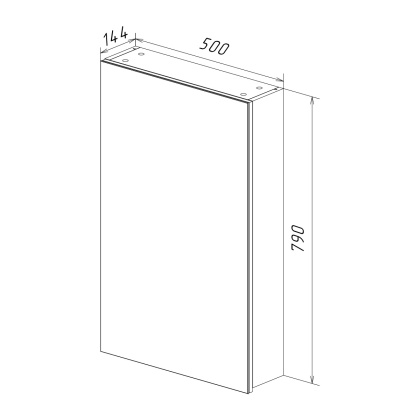 Шкаф зеркальный Lemark UNIVERSAL 50х80см 1 дверный, петли слева, цвет корпуса: Белый глянец Шкаф зеркальный Lemark UNIVERSAL 50х80см 1 дверный, петли слева, цвет корпуса: Белый глянец